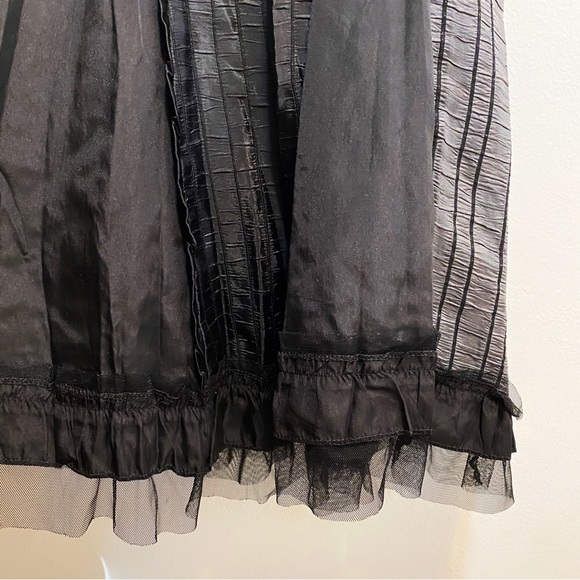 SeVilla Canada Black Gray Goth Punk Pleated Skirt 8 - Picture 5 of 7